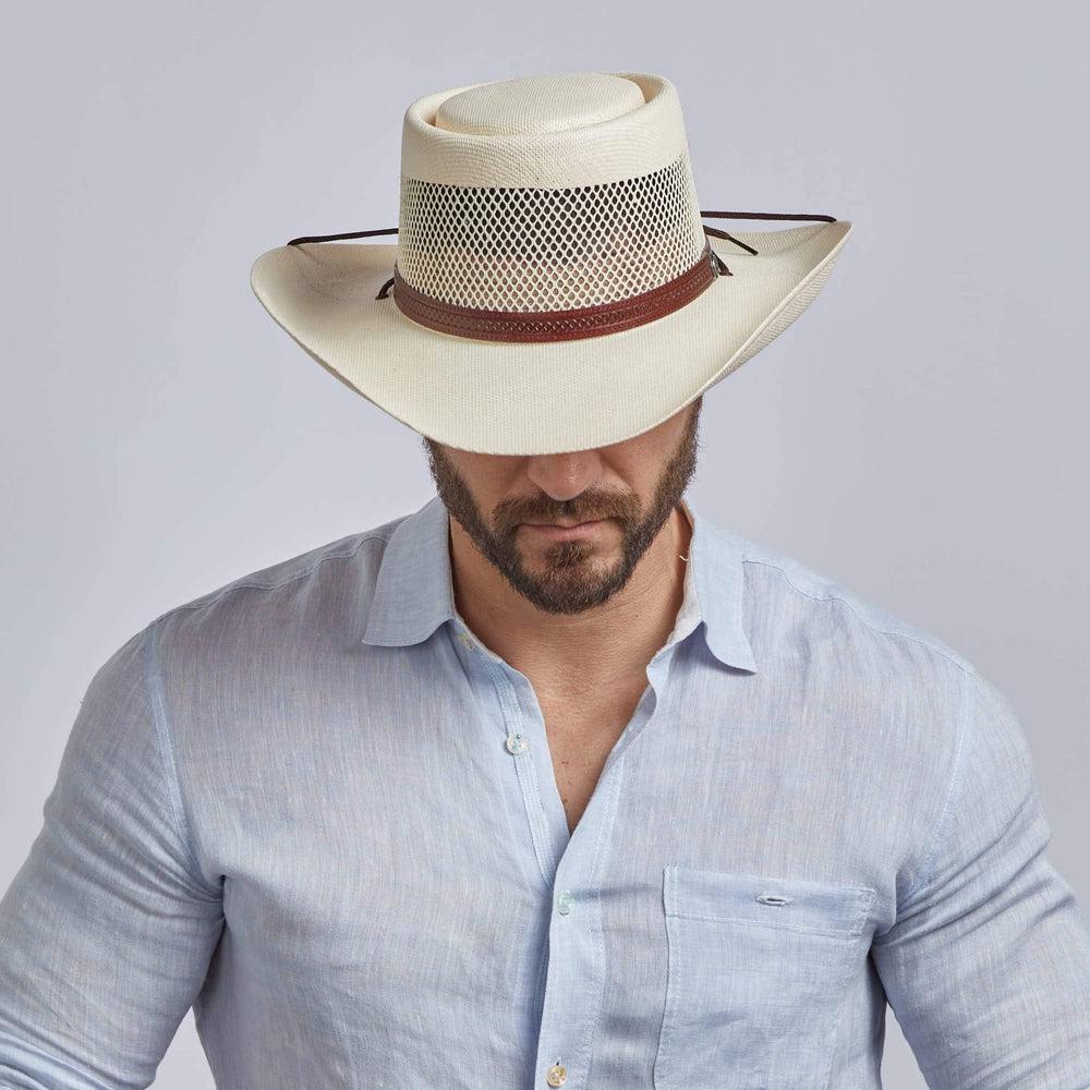 Madrid | Mens Wide Brim Straw Gambler Hat