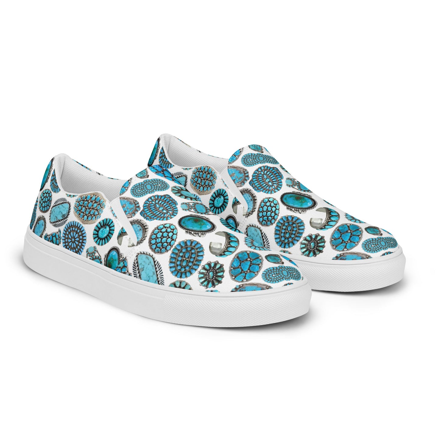 Turquoise Crazy Women’s Slip-on Canvas Shoes