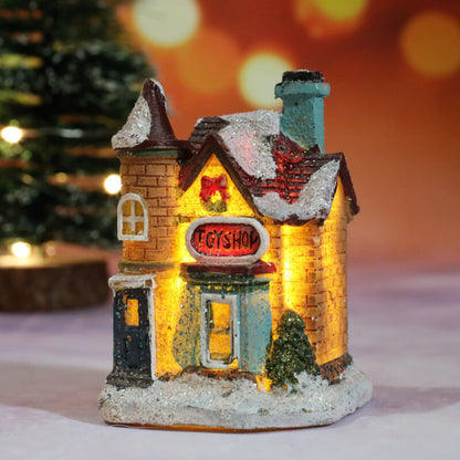 Christmas Decoration Resin House Night Light