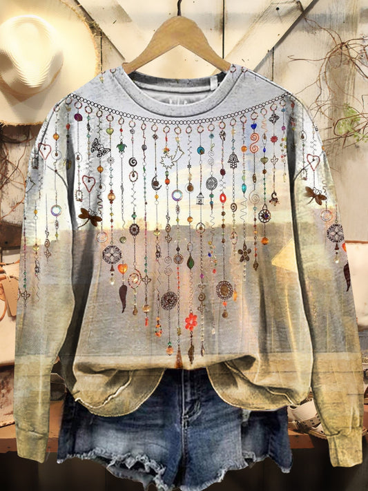 Bohemian Graphic Art Print Casual Sweatshirt