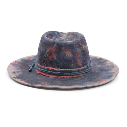 Hats Vintage Fedora Firm Wool Felt Panama Hat Lining Distressed/Burned Handmade J