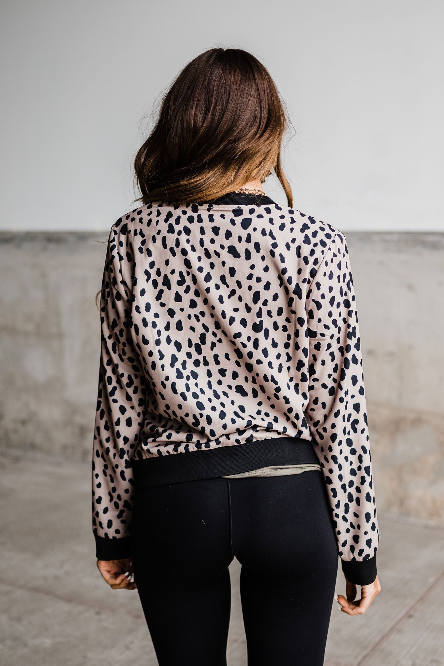 Ampersand Avenue Essential Bomber Jacket- Dusty Cheetah