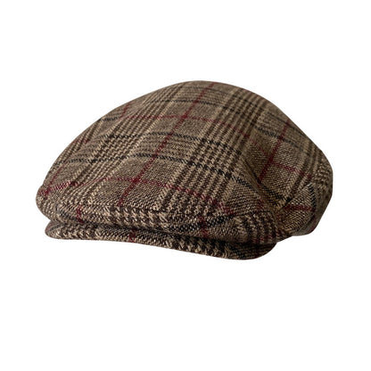 THE PEAKED Marl Flat Hat Silas-Harris Tweed