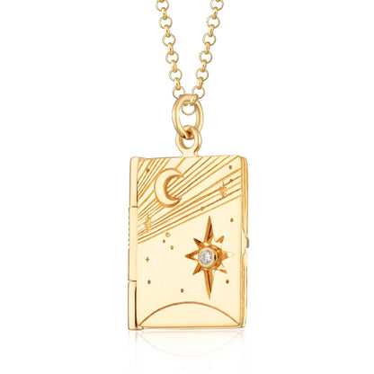 Women's Butterfly Shell Album Pendant Necklace