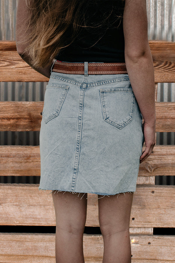 Western Style Denim Skirt