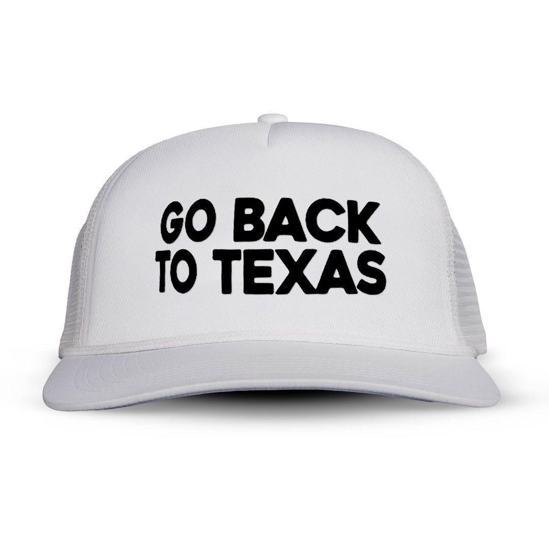 GO BACK TO TEXAS Letter Printed Trucker Hat