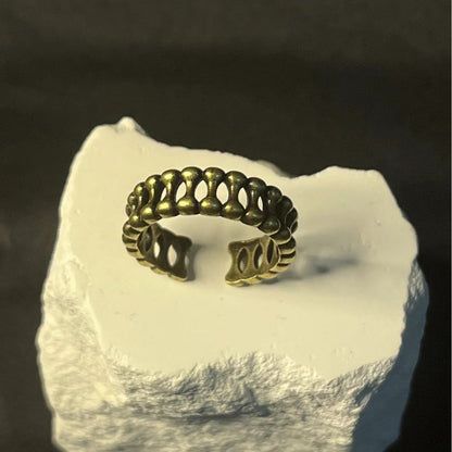 Women's Vintage Bone Adjustable Ring