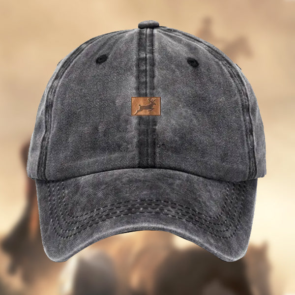 Men's Vintage Elk Hunting Cotton Washed Baseball Cap