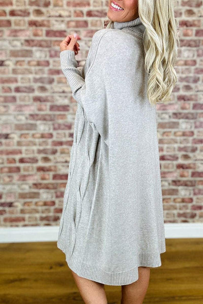 Women's High Collar Long Sleeve Dress