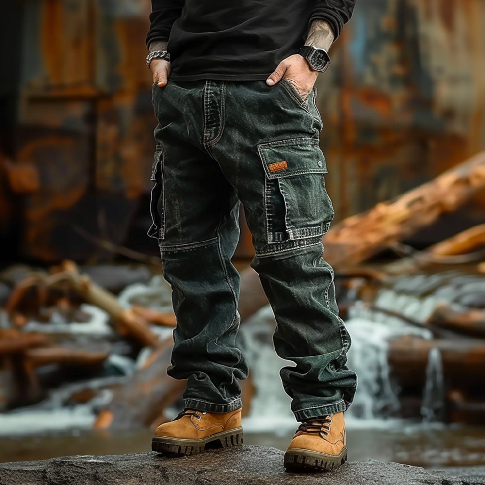 Men's Multi-Pocket Vintage Outdoor Work Trousers