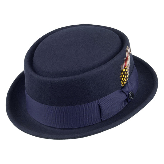 Tienda Jaxon & James Crushable Wool Pork Pie Hat - Navy Blue