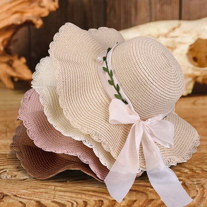 Beach Flower Bow Wave Hat