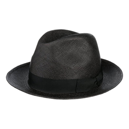 DAROLAN PANAMA STRAW HAT-BLACK