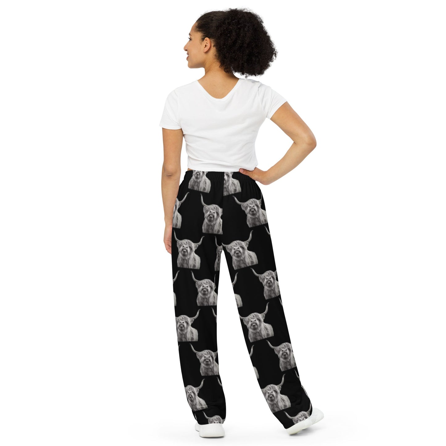 Highland Cow Unisex Wide Leg Pants