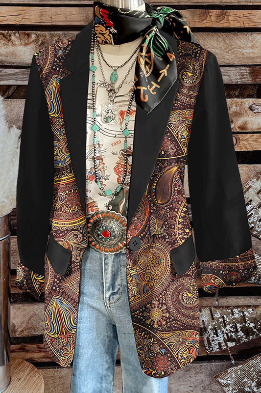 Paisley Print Blazer