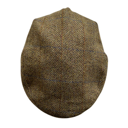 THE PEAKED Marl Flat Hat -Harris Tweed