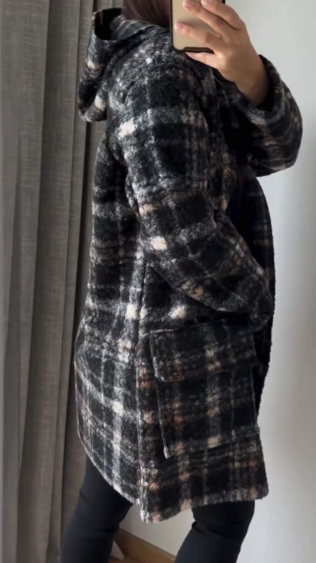 Women's Casual Plaid Print Cardigan