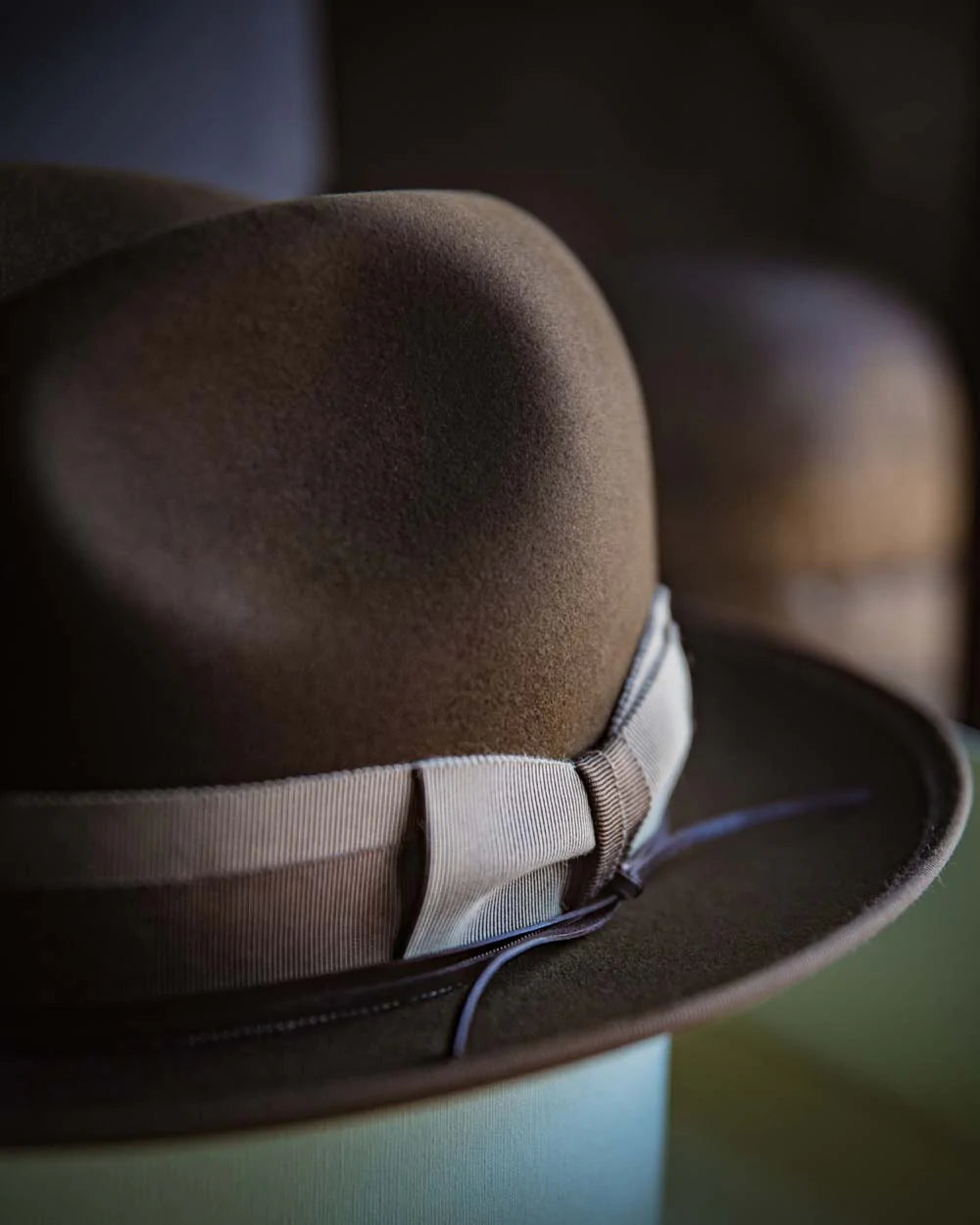 Bespoke Handmade Fedora - Special hat band-Chocolate