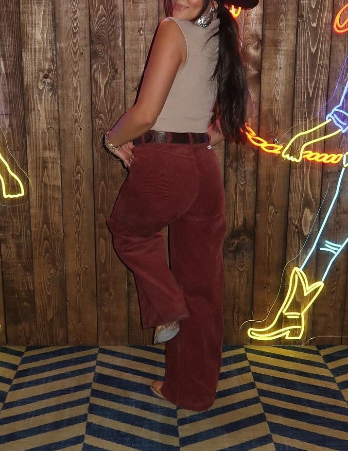 Vintage Corduroy High Rise Pants