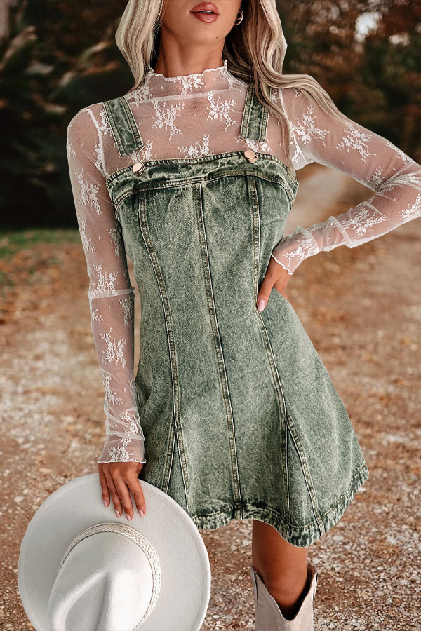 Women's Western Washed Denim Dress