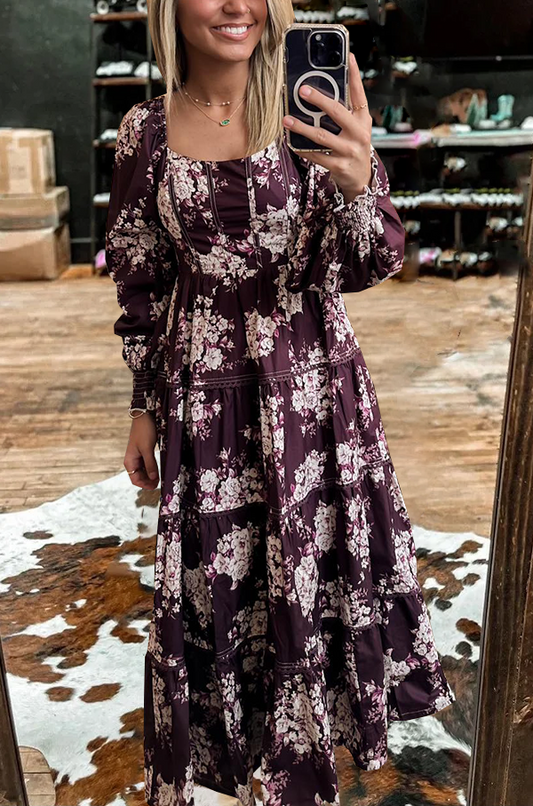 Preston Floral Print Maxi Dress