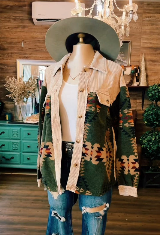 Aztec Western Corduroy Jacket