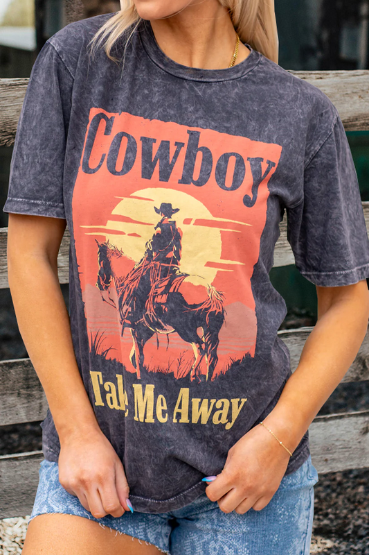 Cowboy Take Me Away Graphic Top