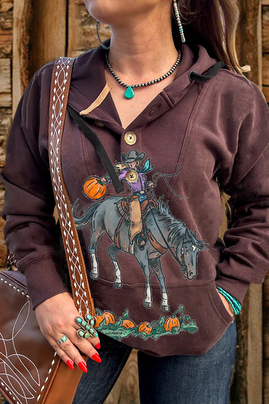 Pumpkin Cowgirl Hoodie