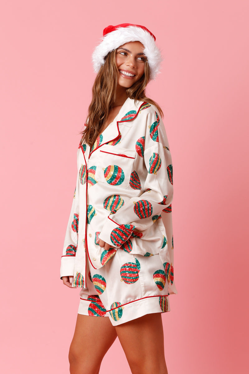 Christmas Print Pajama Set