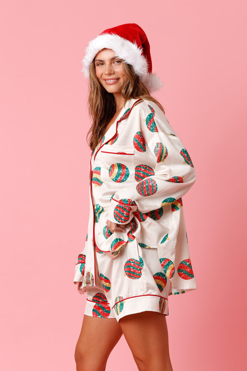 Christmas Print Pajama Set