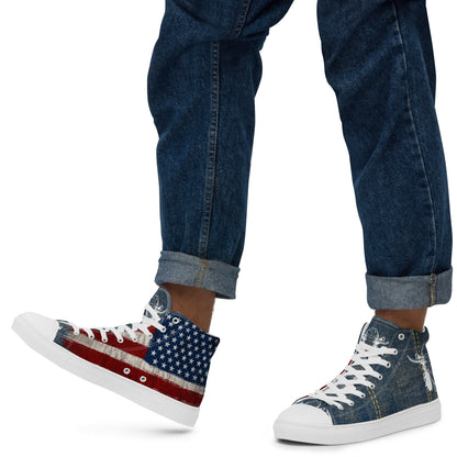 Mullet Cowboy Patriot Men__ high top canvas shoes