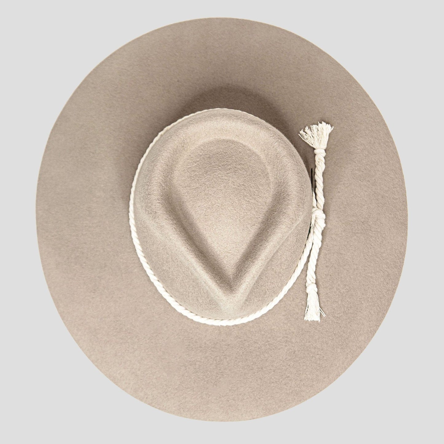 Classic Men's Felt Fedora Hat-Taupe