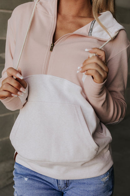 Ampersand Avenue HalfZip Sweatshirt - Rose To The Occasion