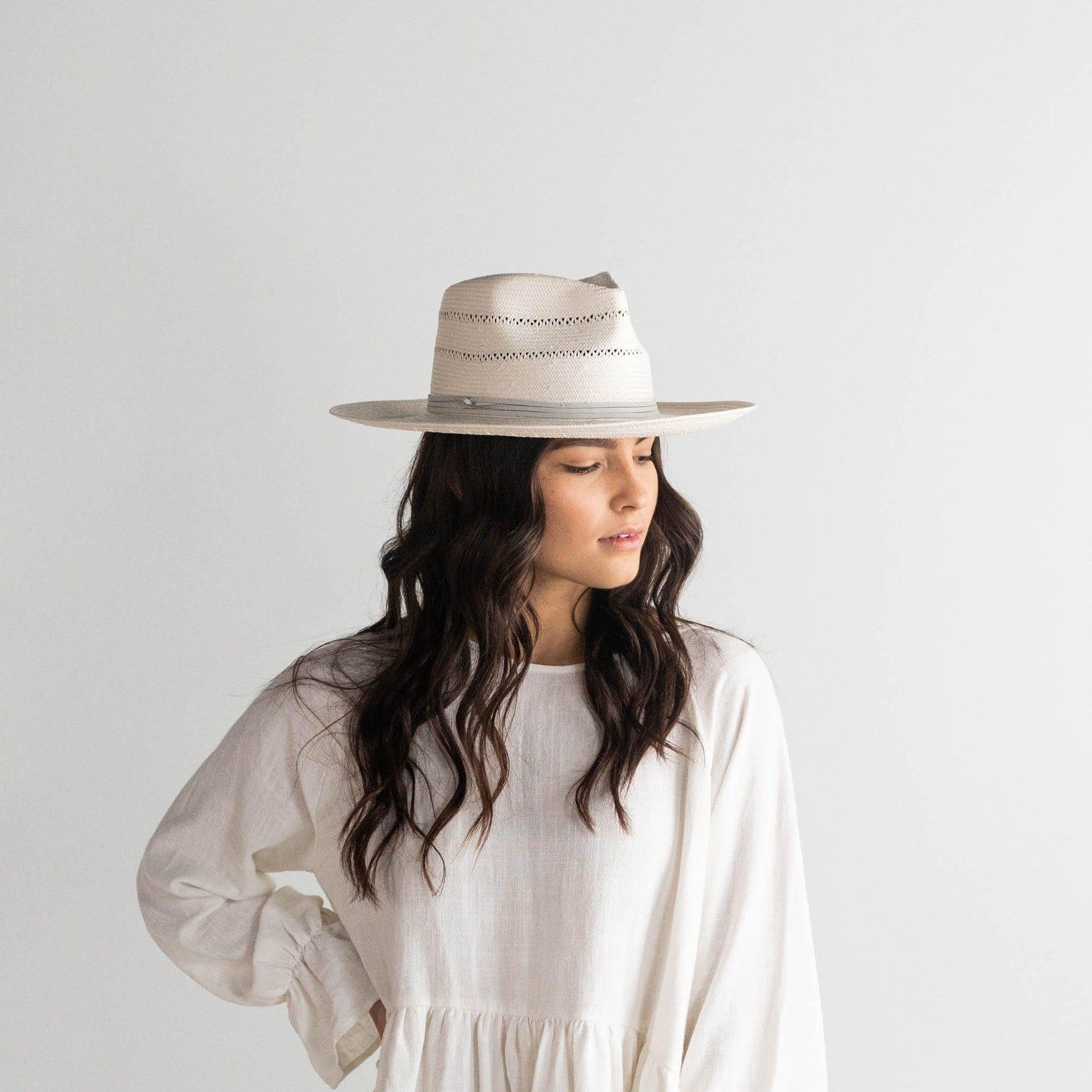 Arlo Straw Teardrop Fedora