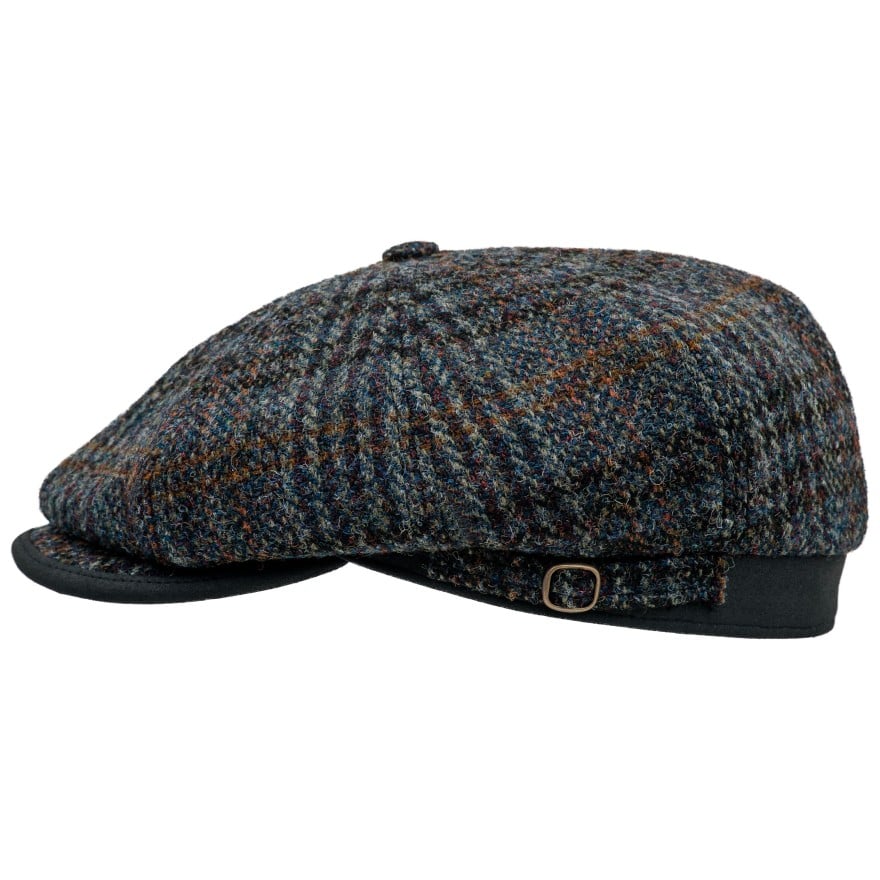 [NEW!]PEAKED CAPS Genuine Scottish Harris Tweed 8 Panels Man Cap Malone