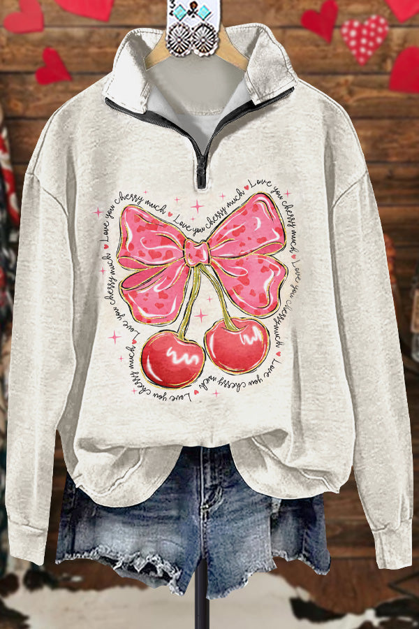 Classic Valentine's Day Graphic Print Sweatshirt