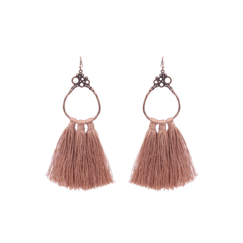 Women's Bohemian Tassel Long Earrings