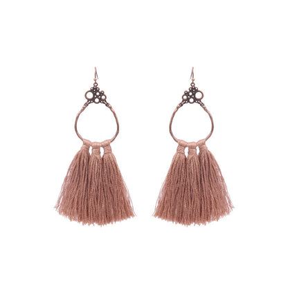 Women's Bohemian Tassel Long Earrings