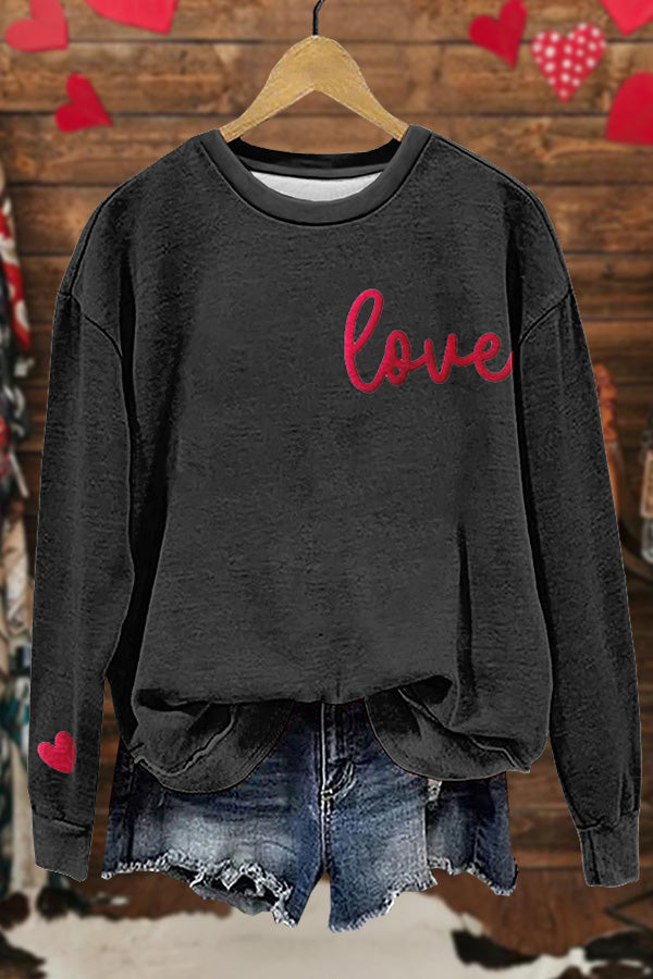 Unique Valentine's Day Print Sweatshirt