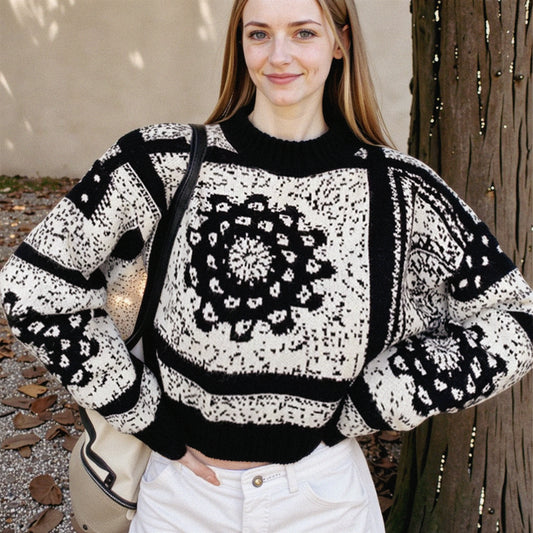 Women's Vintage Jacquard Sweater