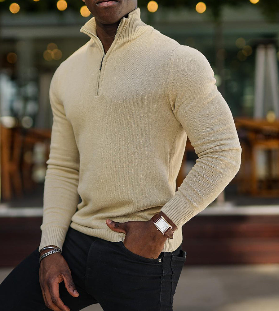 Men's Solid Long Sleeve Tops