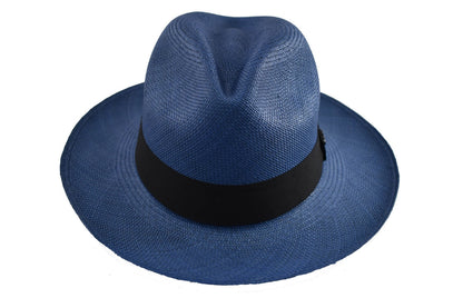 Advanced Original Panama Hat-Electric Blue Toquilla Straw-Handwoven in Ecuador(HatBox Included)