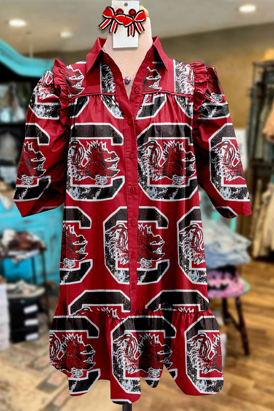 South Carolina Gamecocks Print Dress