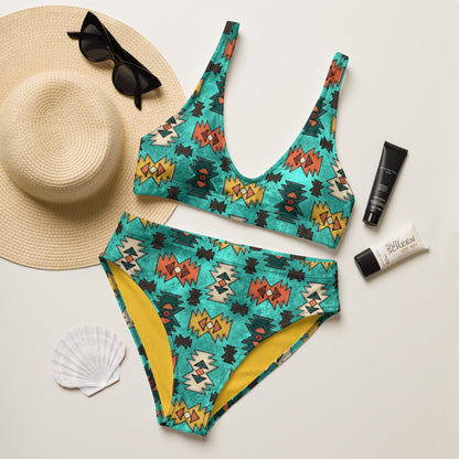 READY TO SHIP Yeehaw Turquoise Aztec Bikini SIZE MEDIUM