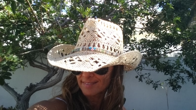 Boho cowboy hats for women, bohemian cowgirl straw hat, stetson western hats, kekugi