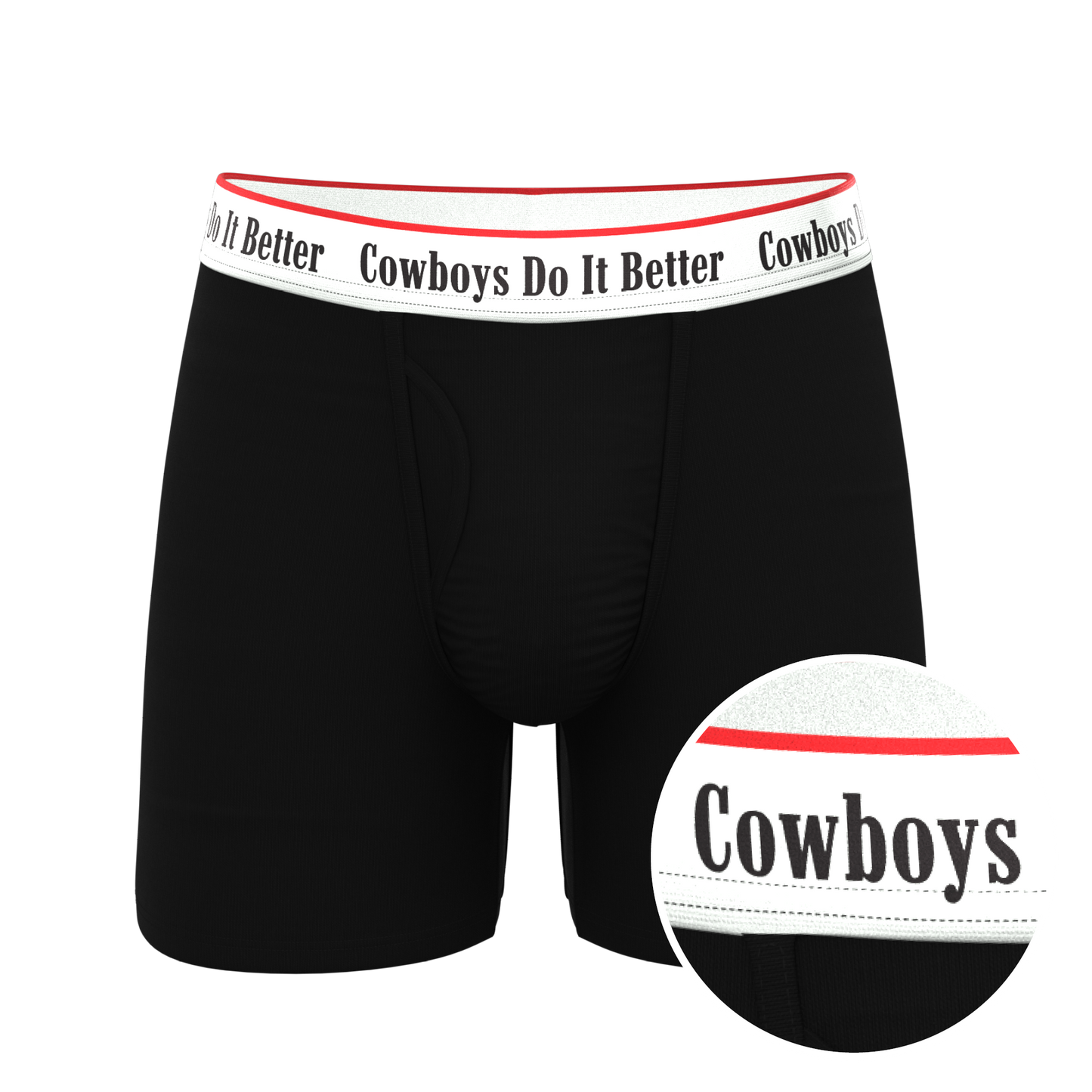 The Cowboys Do It Better | Black Shinesty x Diamond Cross Ranch Ball Hammock® Pouch Underwear With Fly