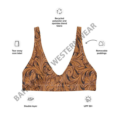 Yeehaw Tooled Leather Bikini Top