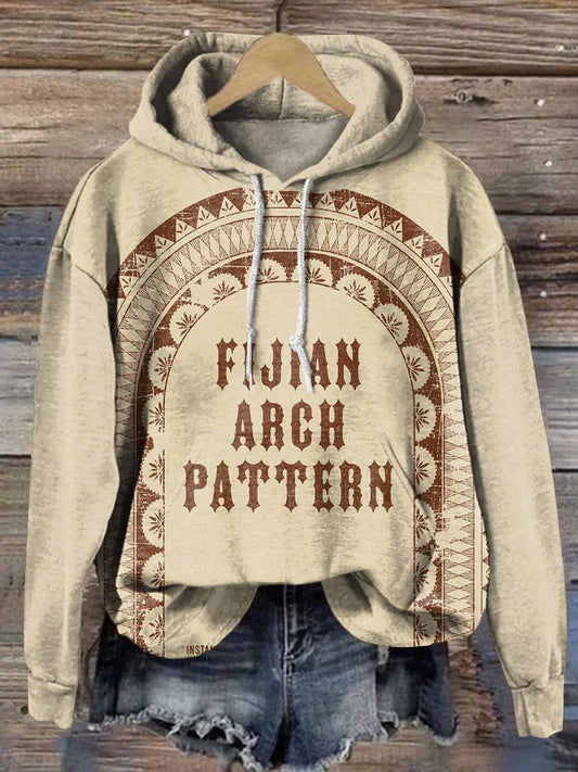 Retro Pattern Art Casual Hoodie Sweatshirt