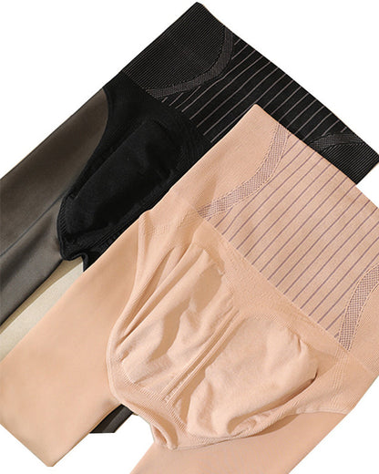 High Waist Tummy Control Fleece Glossy Socks Leggings