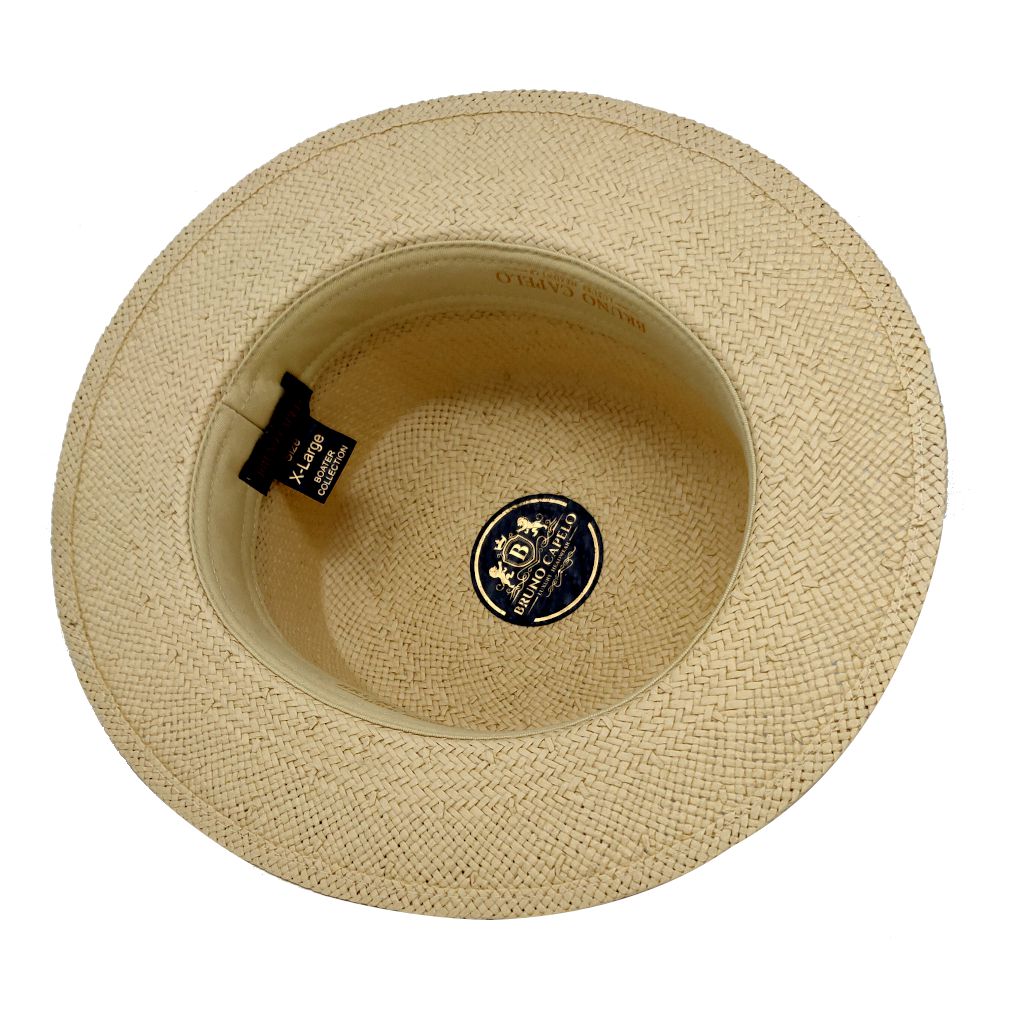 Bruno Capelo Boater Straw Flat Brim Skimmer